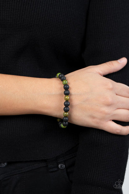 Molten Mogul - green - Paparazzi bracelet
