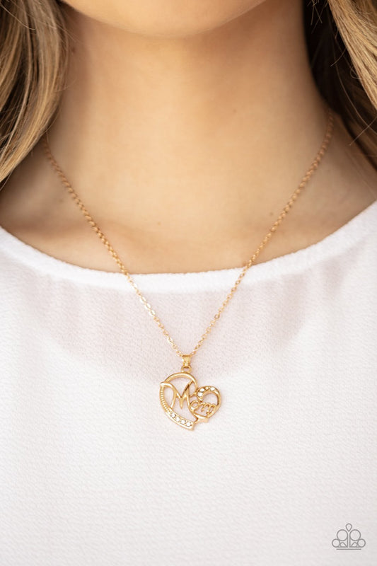 Mom Moments-gold-Paparazzi necklace