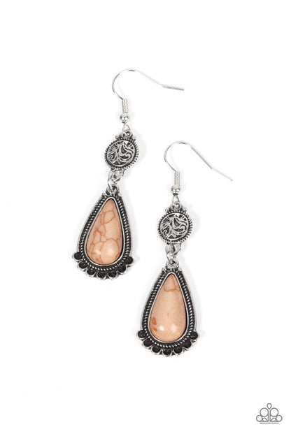 Montana Mountains - brown - Paparazzi earrings