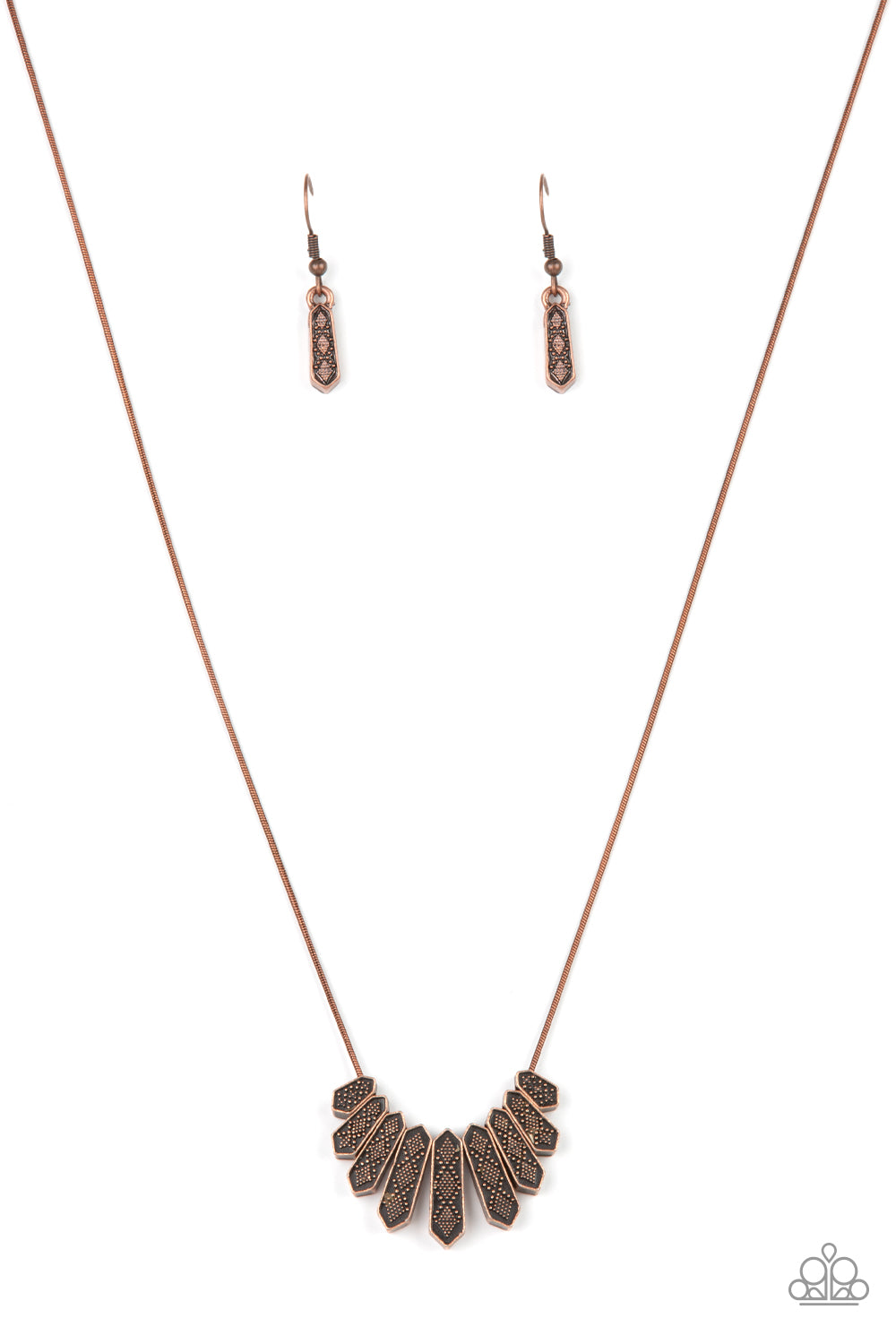 Monumental March - copper - Paparazzi necklace