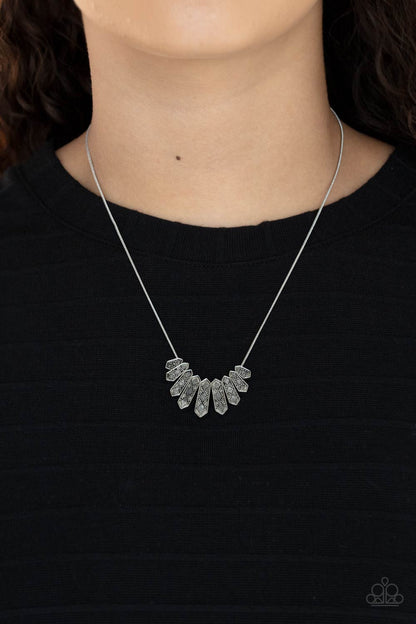 Monumental March - silver - Paparazzi necklace