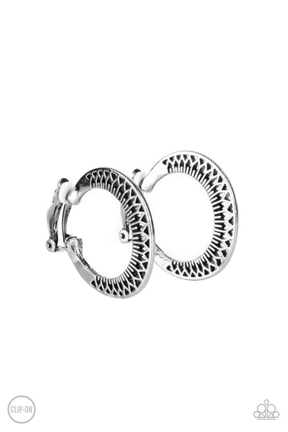 Moon Child Charisma - silver - Paparazzi CLIP ON earrings