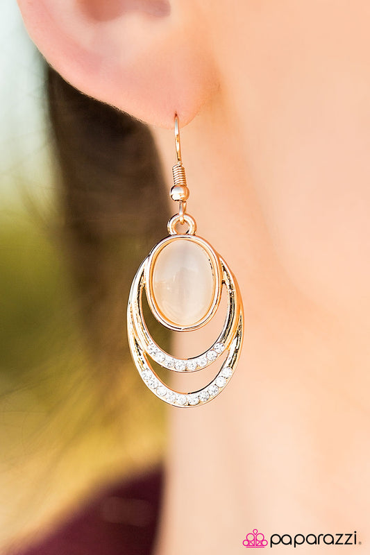 Moonlight Over Paris - Paparazzi earrings