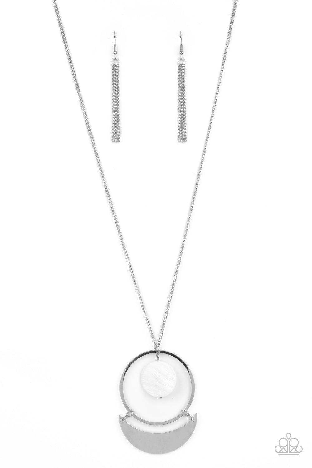 Moonlight Sailing - white - Paparazzi necklace