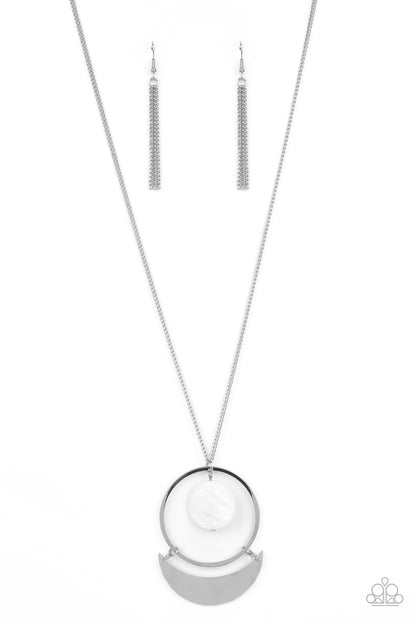 Moonlight Sailing - white - Paparazzi necklace