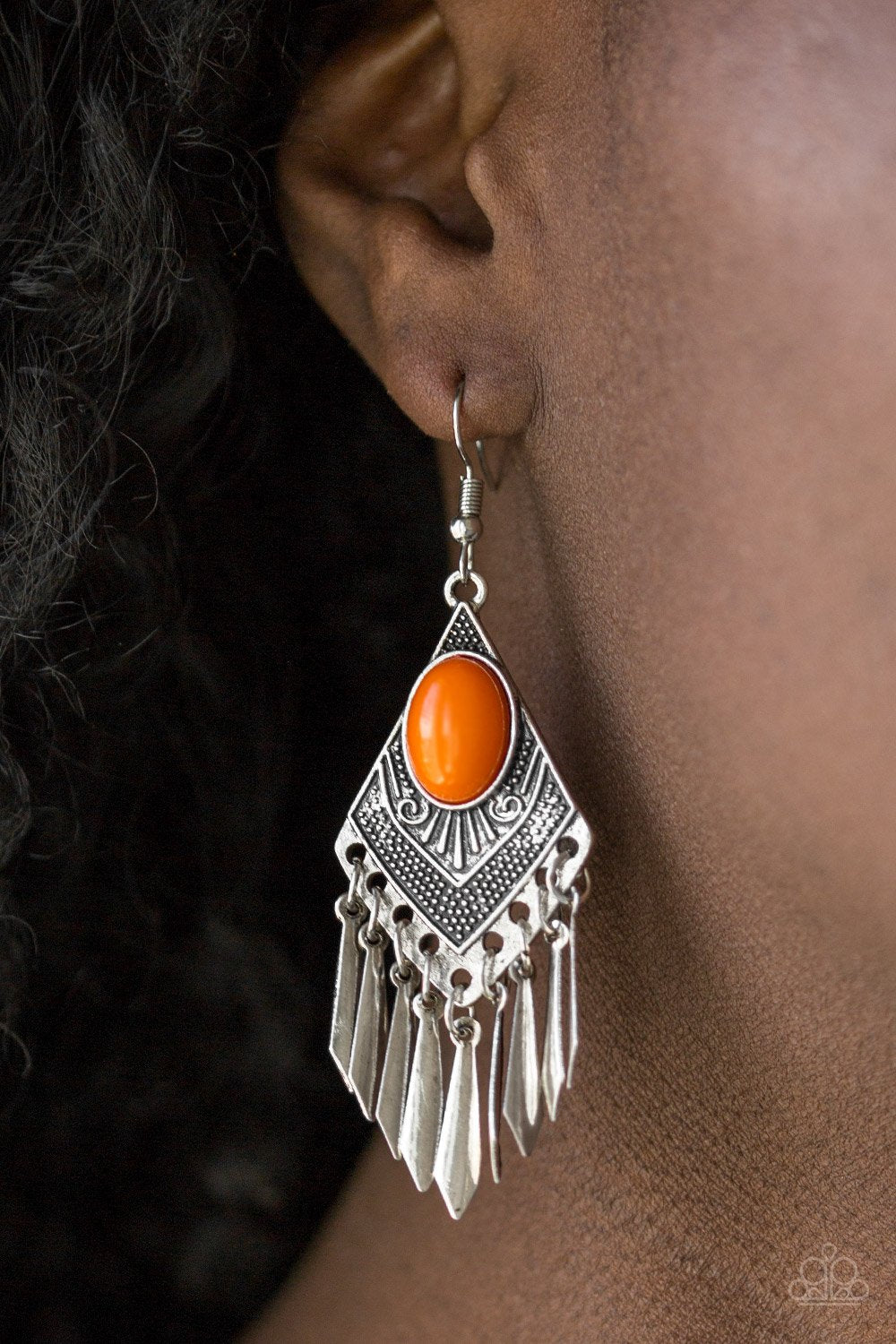Mostly Monte Zumba - orange - Paparazzi earrings