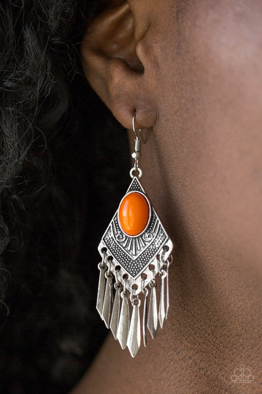 Mostly Monte Zumba - orange - Paparazzi earrings