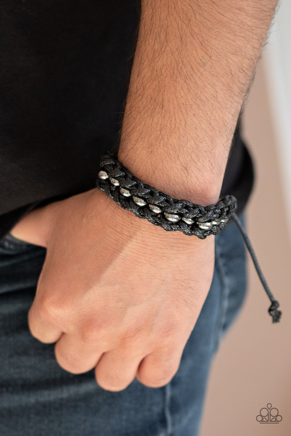 Motor Pool-black-Paparazzi mens bracelet