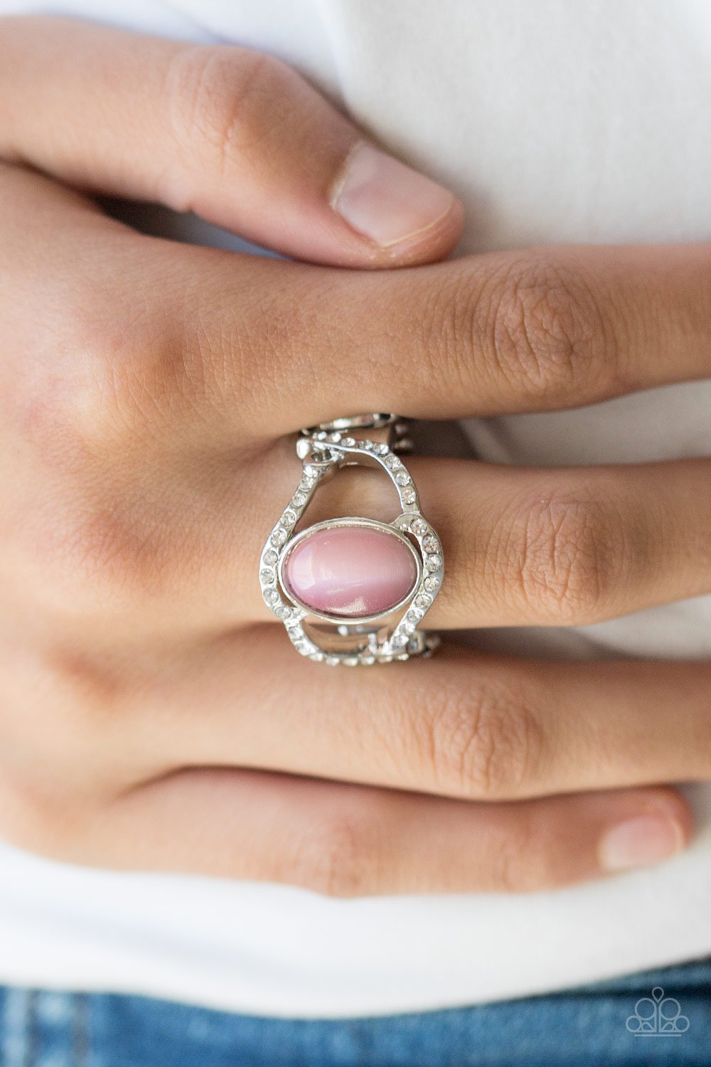 Moulin Moon-pink-Paparazzi ring