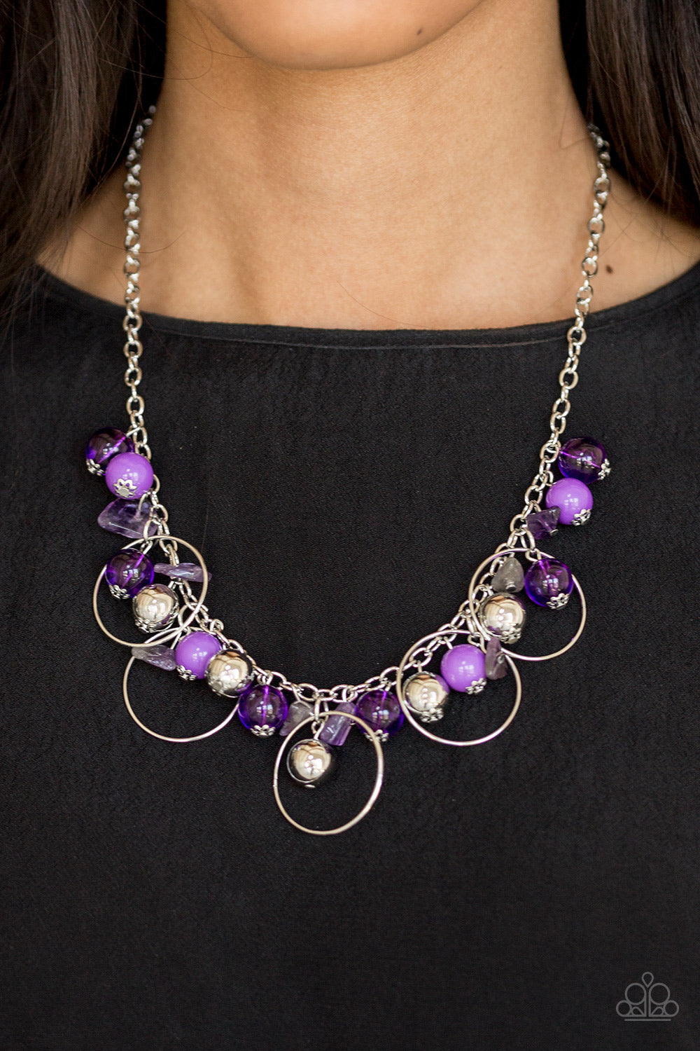 Mountain Mosaic - purple - Paparazzi necklace