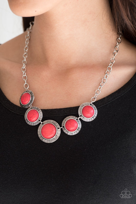 Mountain Roamer - red - Paparazzi necklace