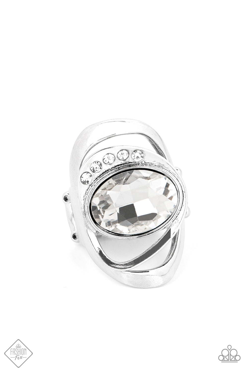 Mountain View Meadow - white - Paparazzi ring