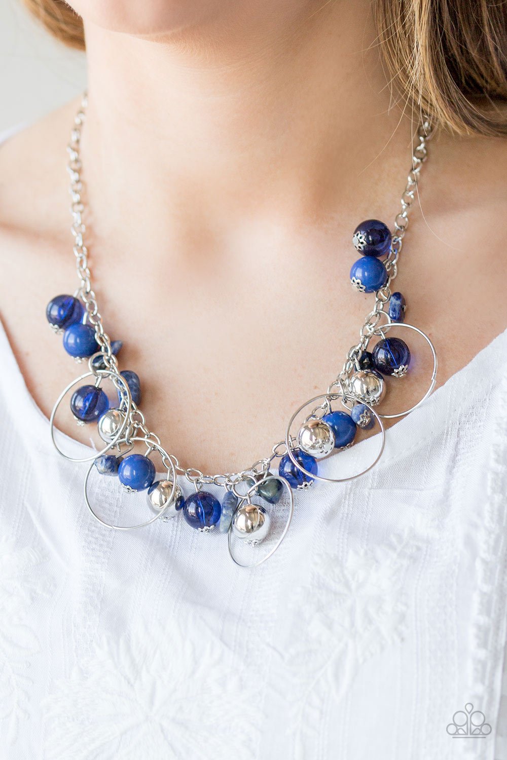 Mountain Mosaic - blue - Paparazzi necklace