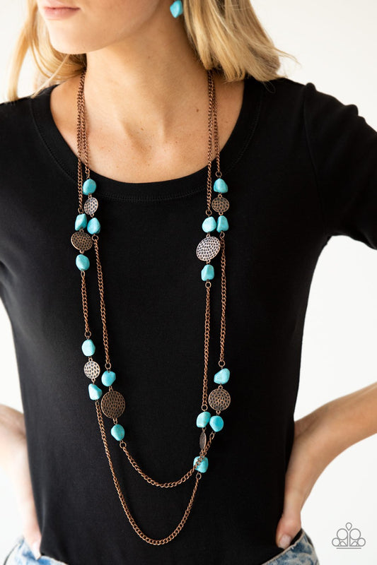Mountain Movement - copper - Paparazzi necklace