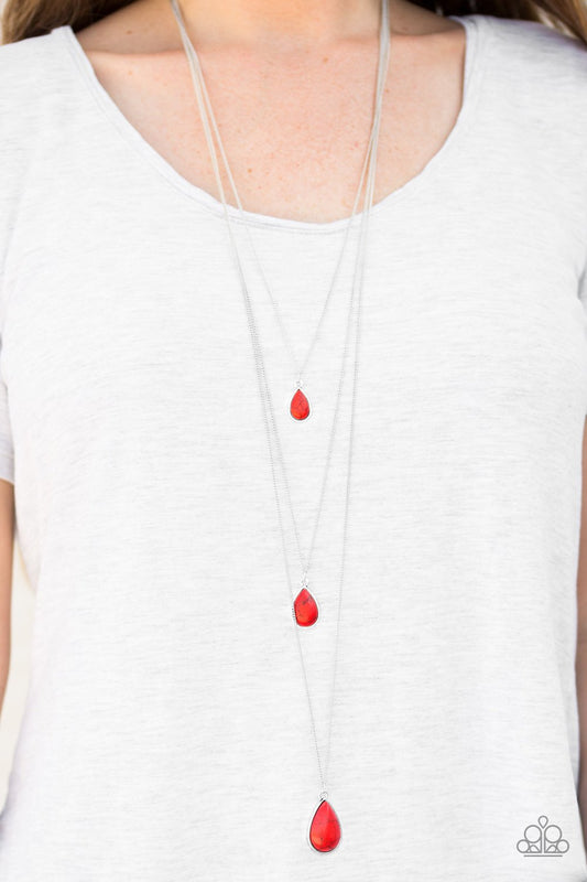 Mountain Tears-red-Paparazzi necklace