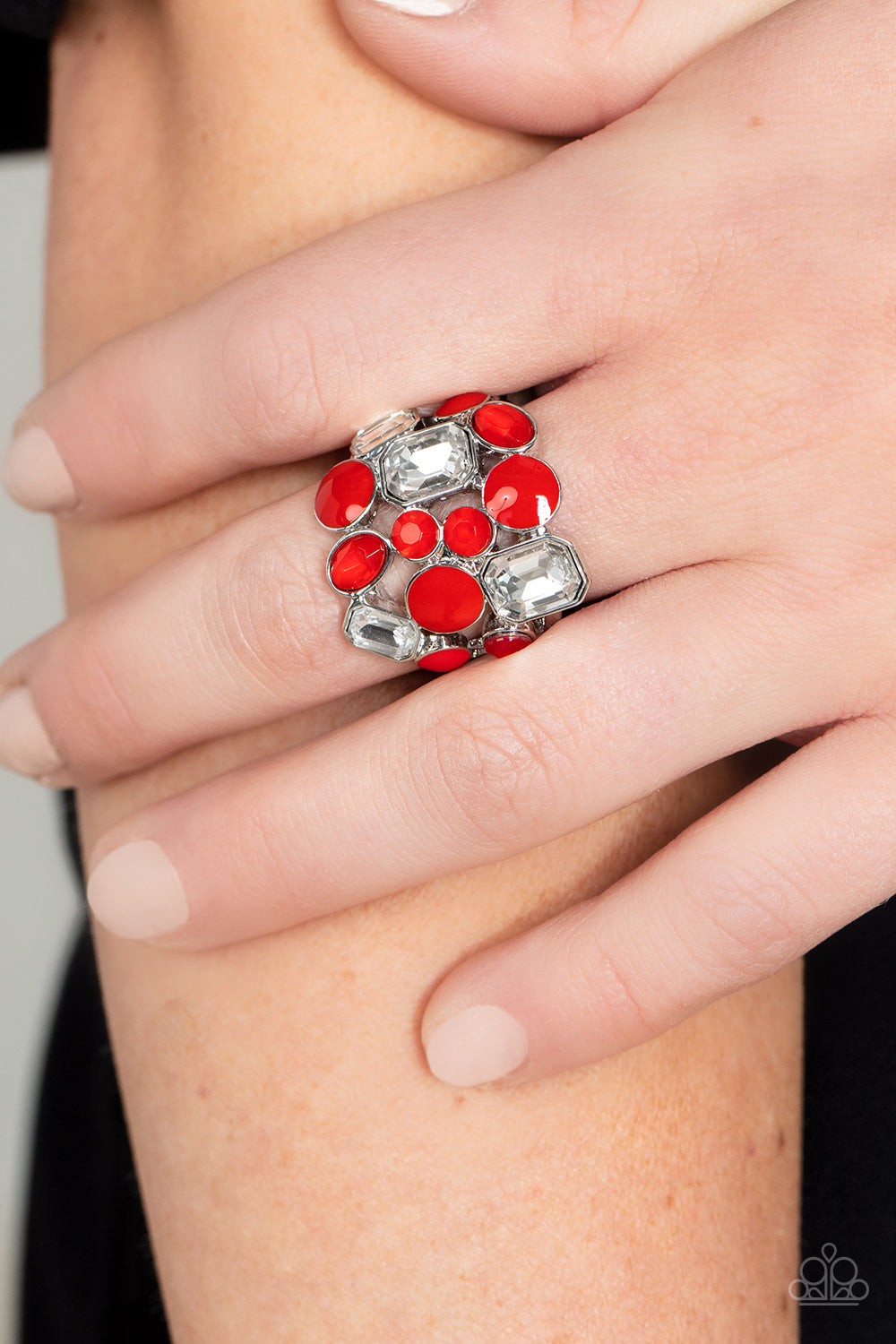 Multichromatic Meditation - red - Paparazzi ring