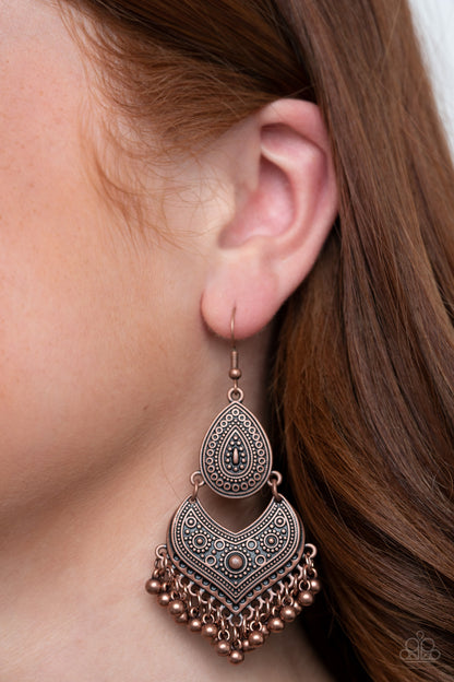 Music To My Ears - copper - Paparazzi earrings