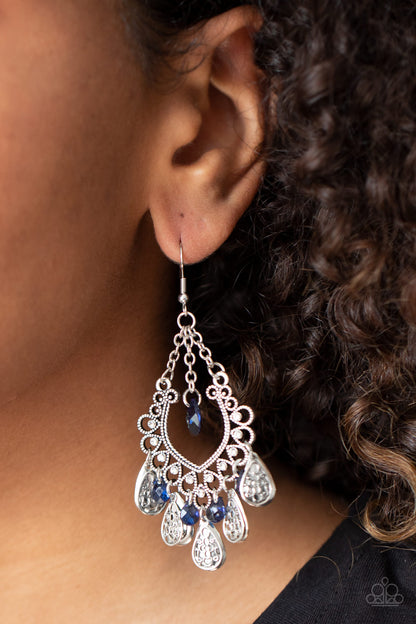 Musical Gardens - blue - Paparazzi earrings
