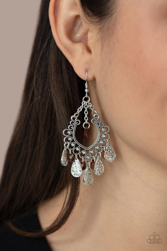 Musical Gardens - brown - Paparazzi earrings