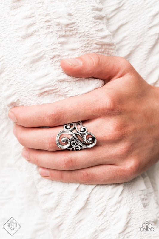 Musical Motif-silver-Paparazzi ring
