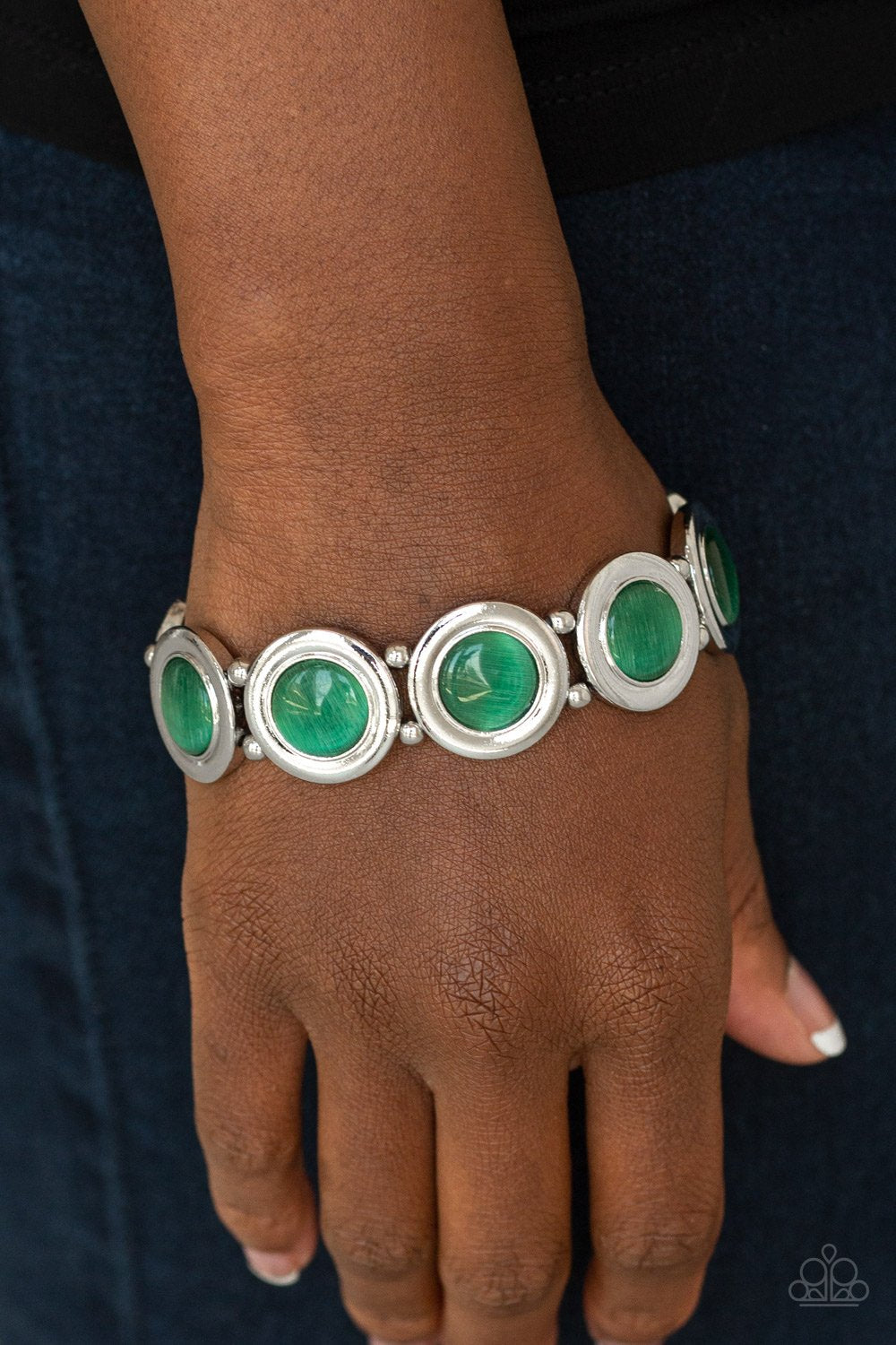 Muster Up the Luster-green-Paparazzi bracelet