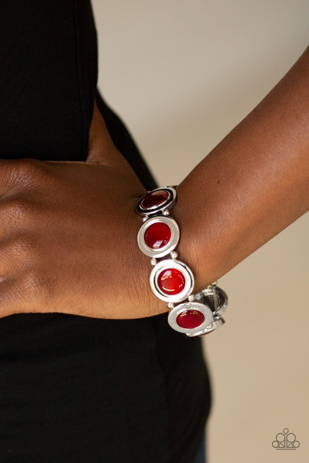 Muster Up the Luster-red-Paparazzi bracelet