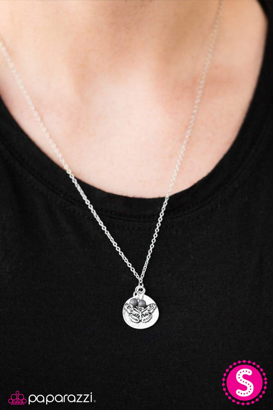 My Little Butterfly - Silver - Paparazzi necklace