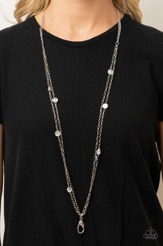 My GLEAM Job - silver - Paparazzi LANYARD necklace