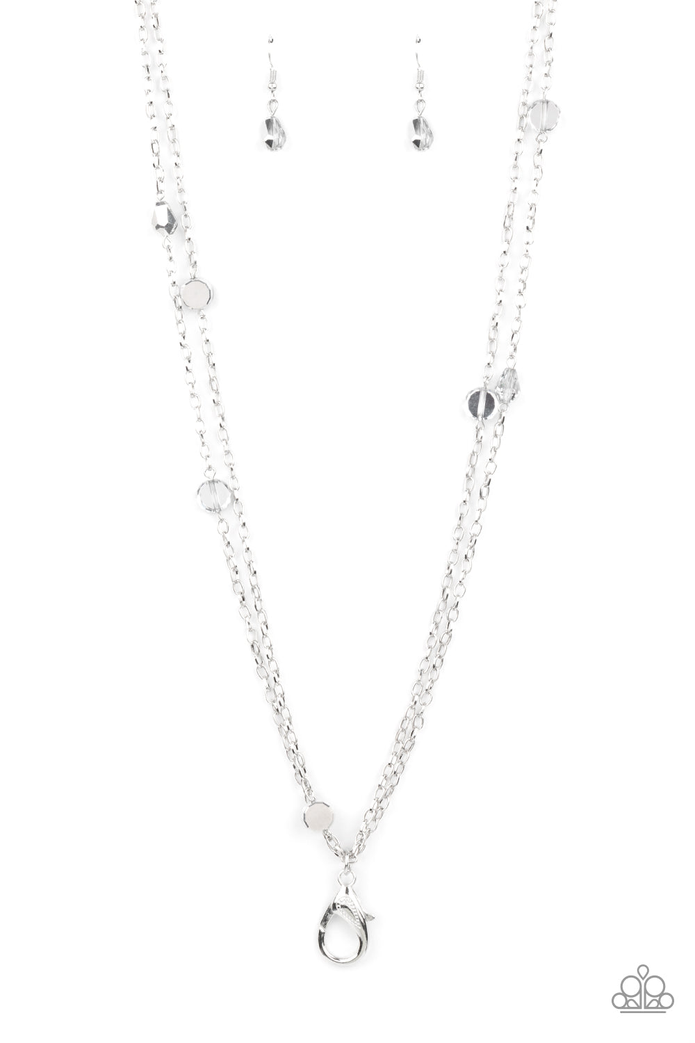 My GLEAM Job - silver - Paparazzi LANYARD necklace
