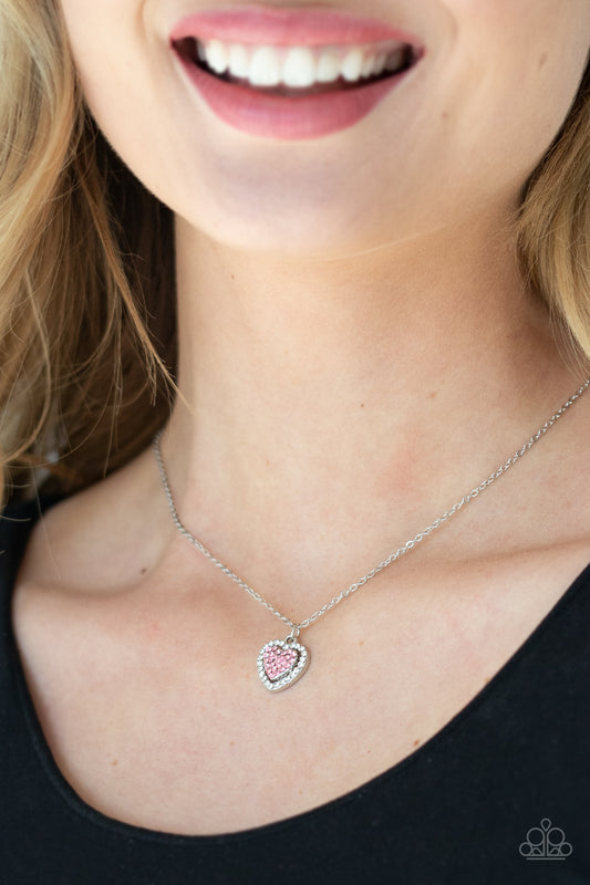My Heart Goes Out To You - pink - Paparazzi necklace