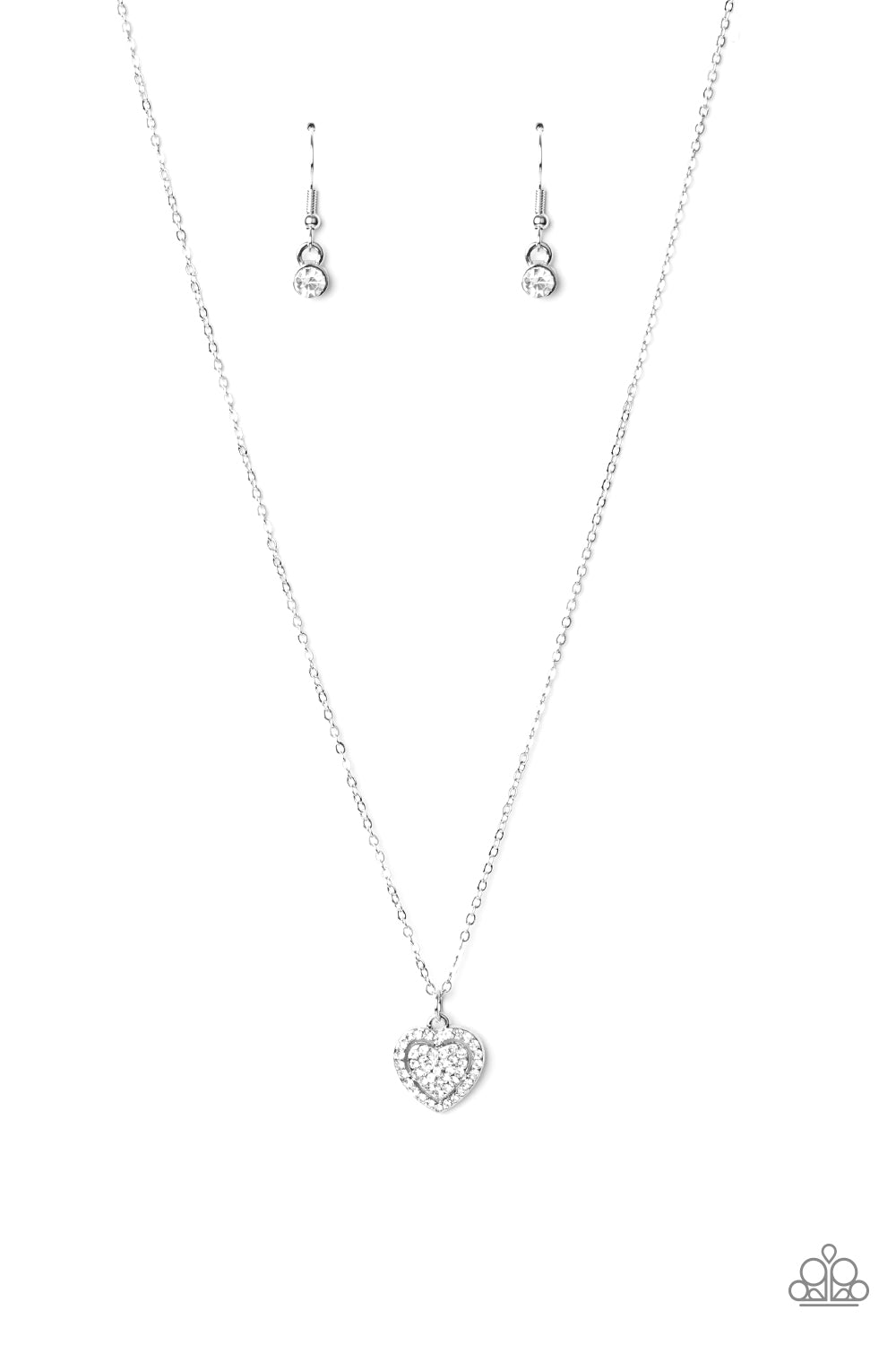 My Heart Goes Out to You - white -Paparazzi necklace