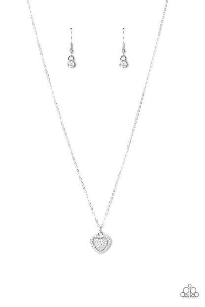 My Heart Goes Out to You - white -Paparazzi necklace
