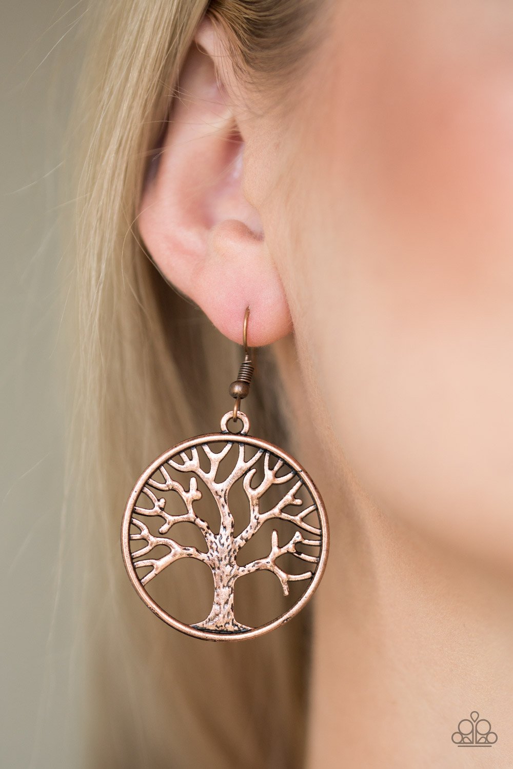 My Tree House is Your Treehouse - copper - Paparazzi earrings
