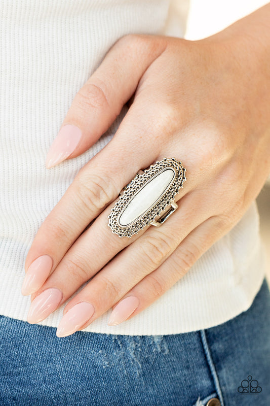 Mystical Mesa - white - Paparazzi ring