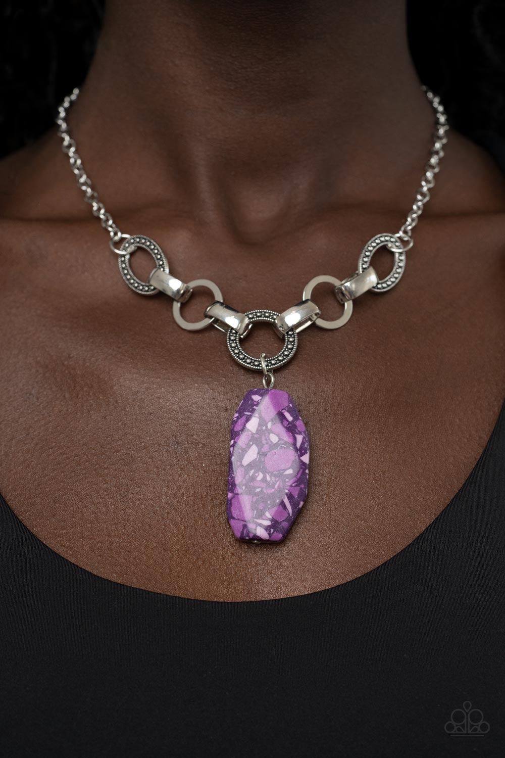 Mystical Mineral - purple - Paparazzi necklace