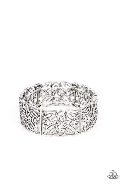 Namaste Gardens - silver - Paparazzi bracelet