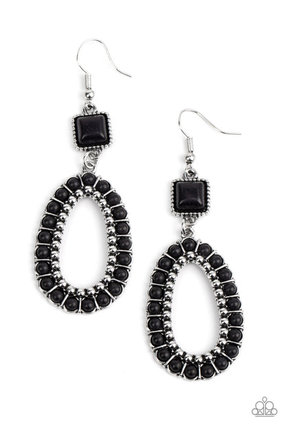 Napa Valley Luxe - black - Paparazzi earrings