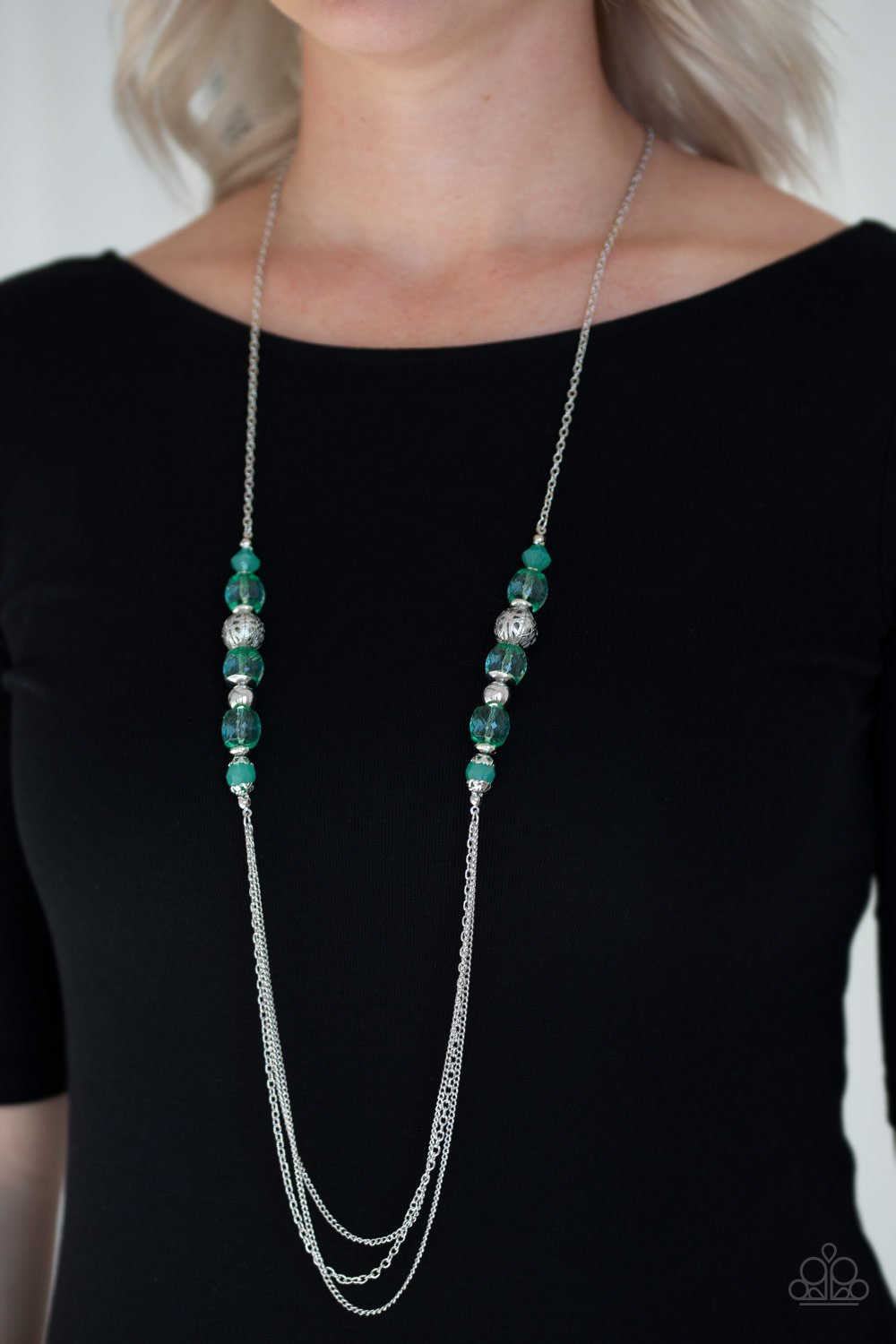 Native New Yorker-green-Paparazzi necklace
