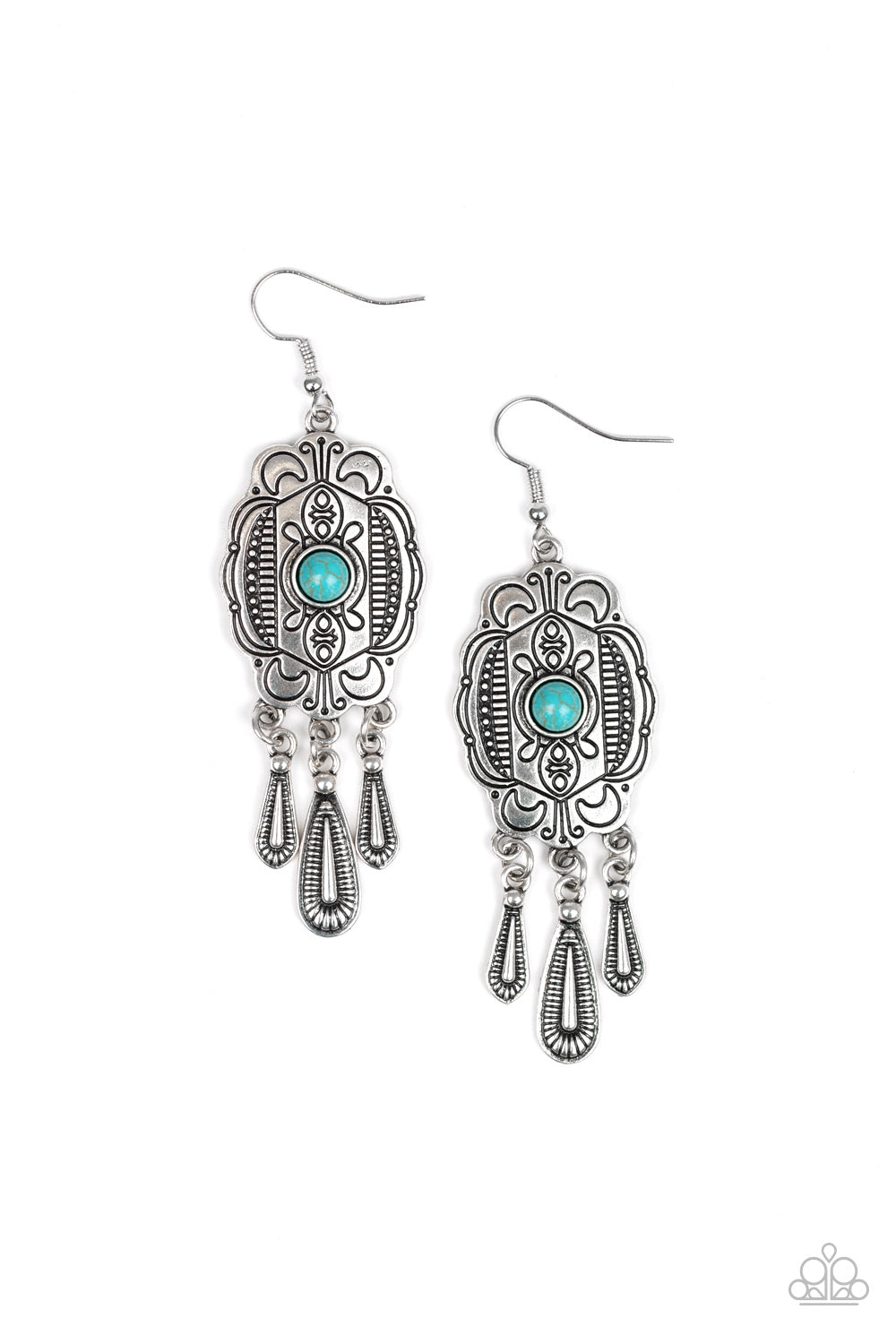 Natural Native - blue - Paparazzi earrings