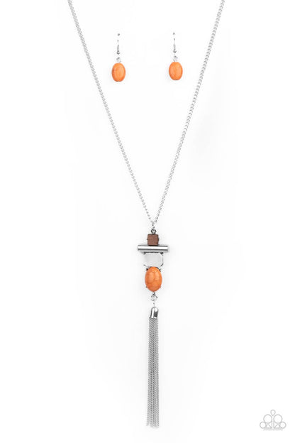 Natural Novice - orange - Paparazzi necklace