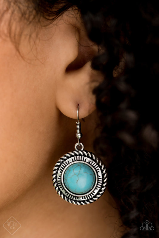Natural Born Nomad - blue - Paparazzi earrings