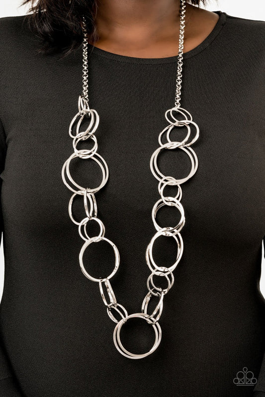 Natural Born RINGLEADER-silver-Paparazzi necklace