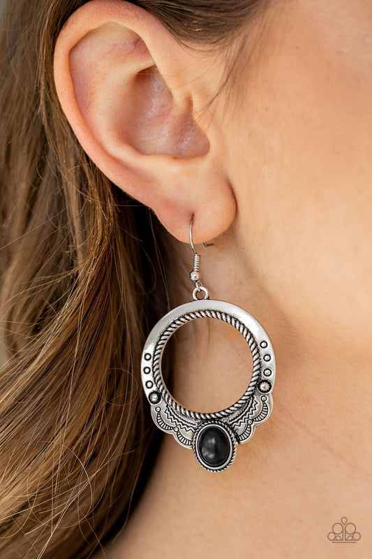 Natural Spring-black-Paparazzi earrings