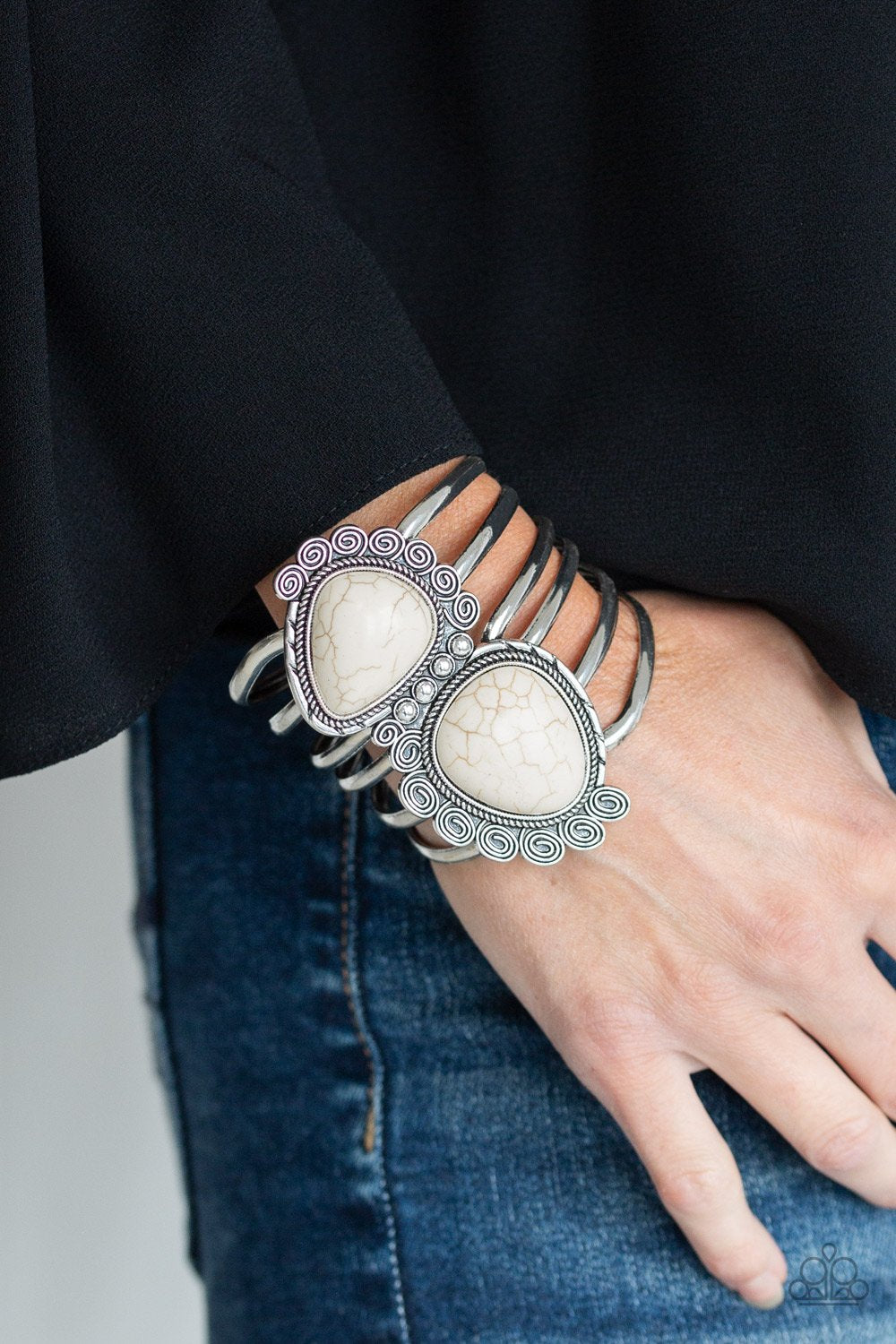 Nature Bound-white-Paparazzi bracelet