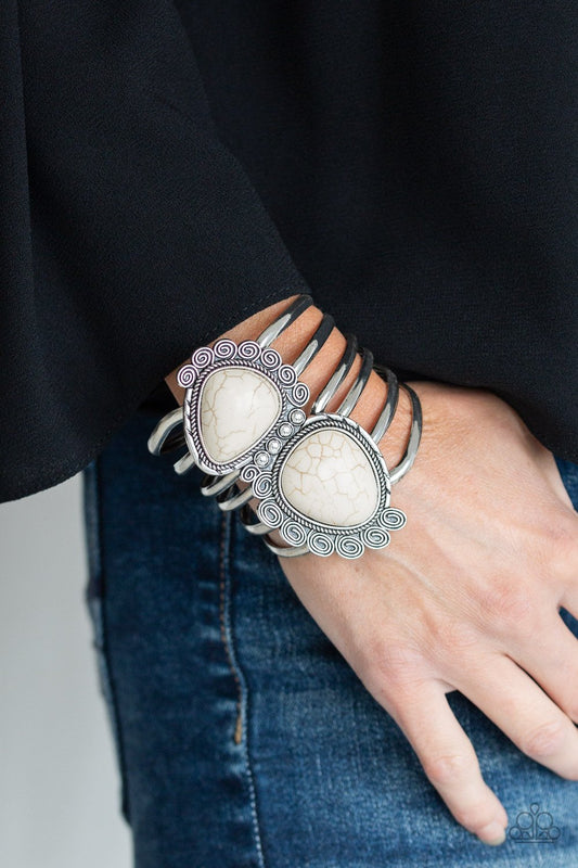 Nature Bound-white-Paparazzi bracelet