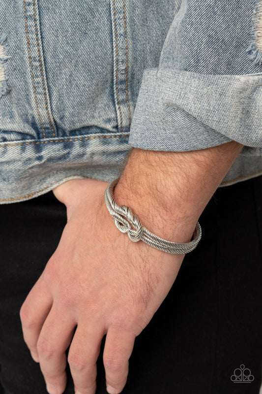 Nautical Grunge - silver - Paparazzi MENS bracelet