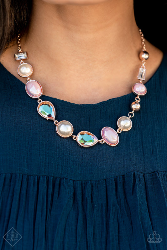 Nautical Nirvana - rose gold - Paparazzi necklace