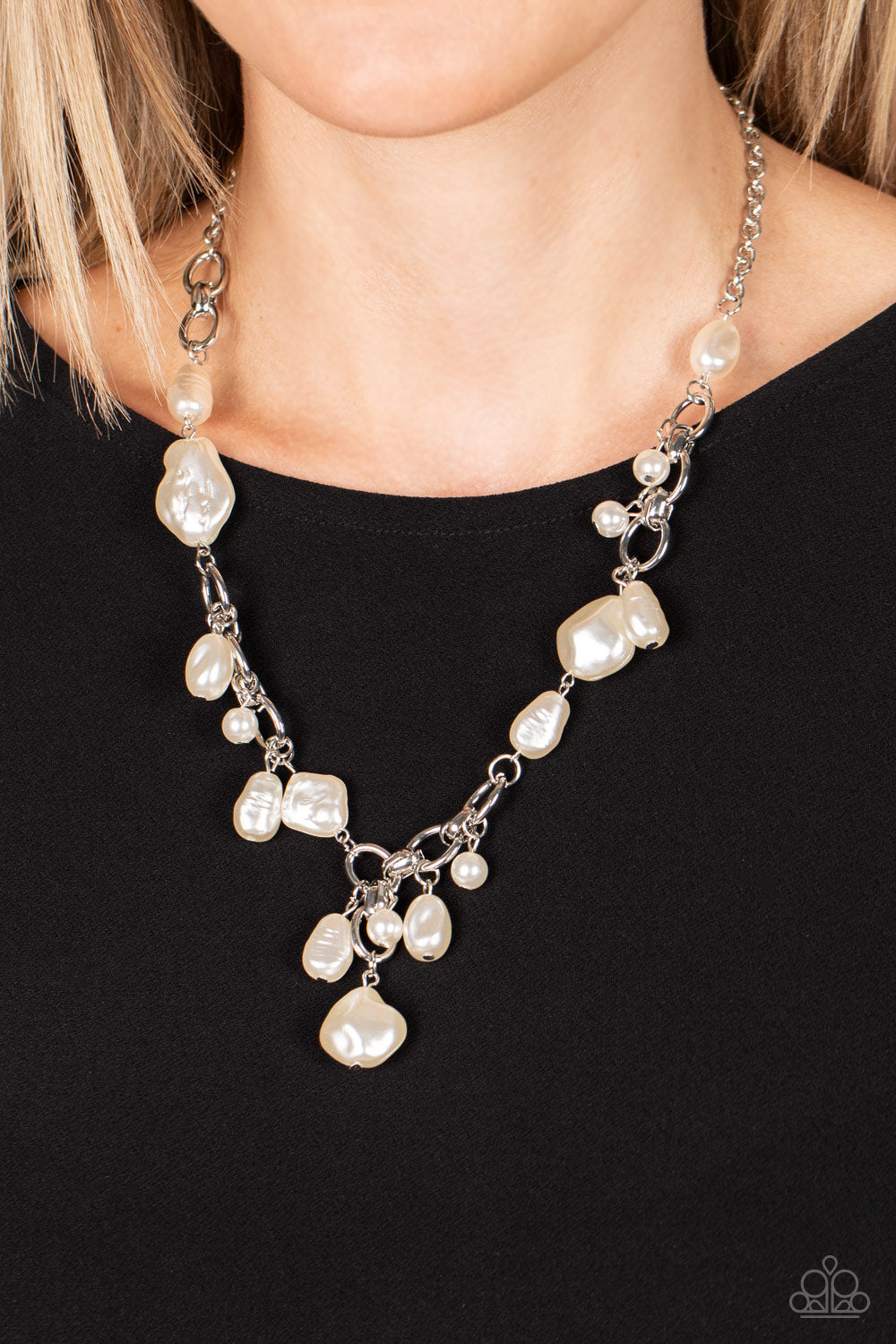 Nautical Nouveau - white - Paparazzi necklace
