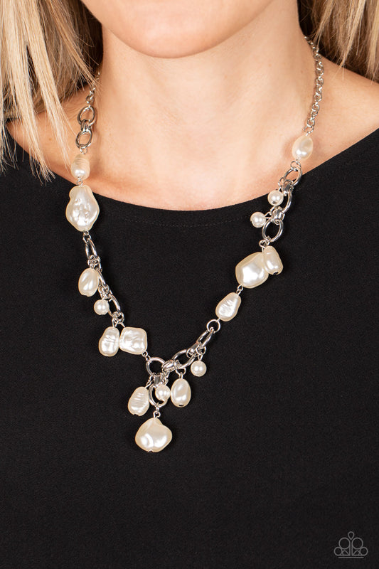 Nautical Nouveau - white - Paparazzi necklace