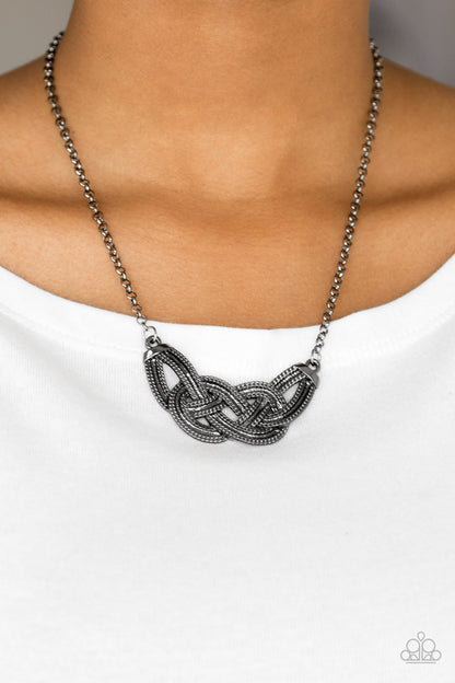 Nautically Naples - black - Paparazzi necklace